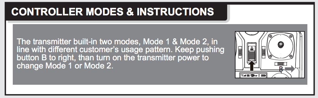 تغییر مود کوادکوپتر سایما