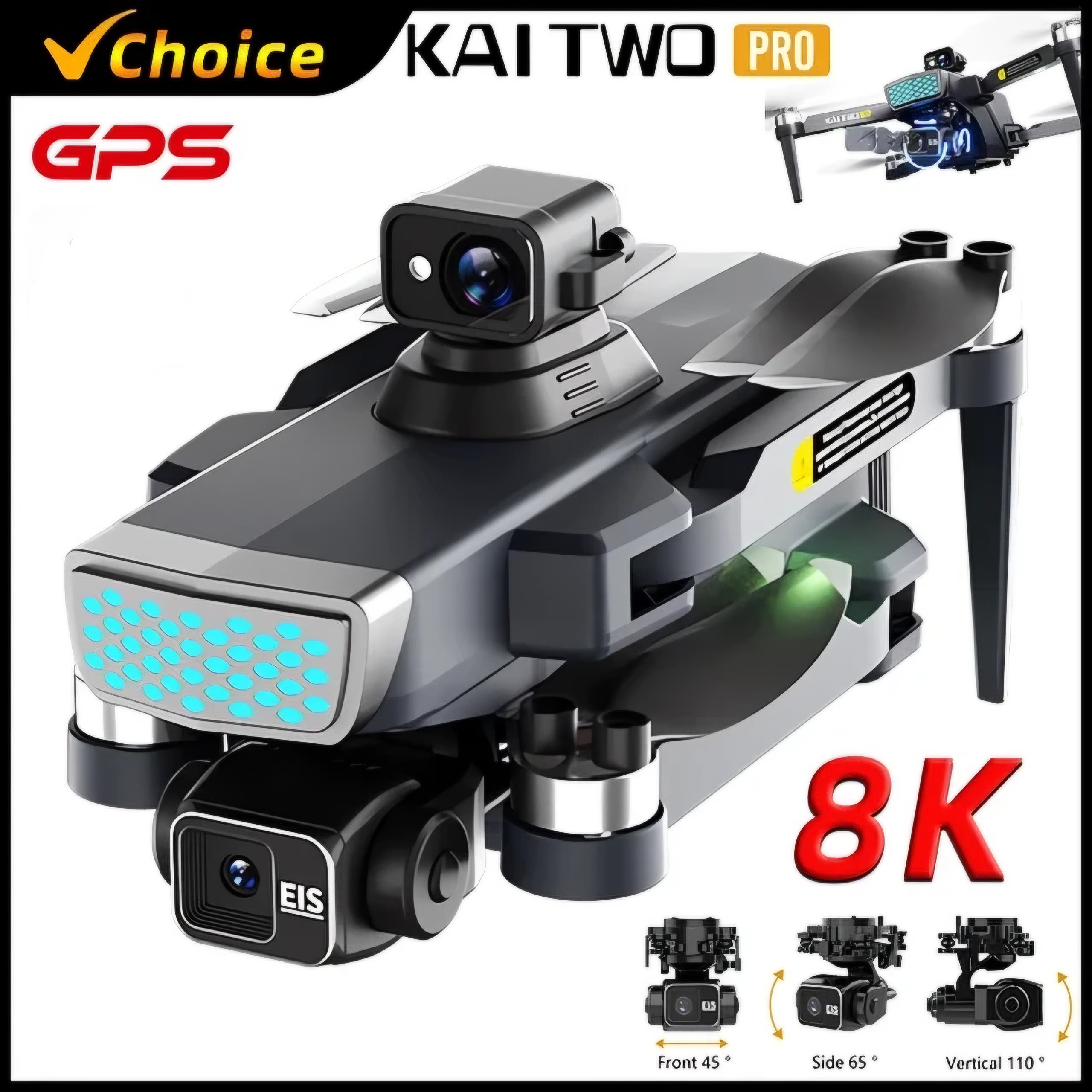 کوادکوپتر kai two pro (دو باتری سنسور دار) - Image 9