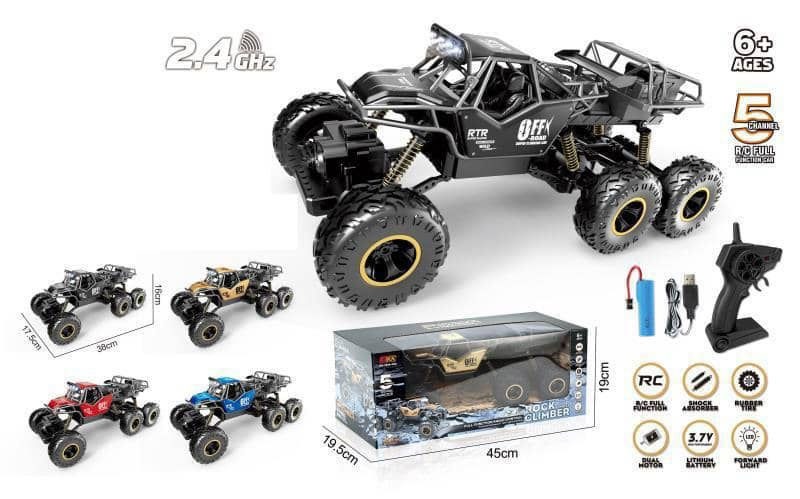 ماشین کنترلی ۶ چرخ آفرود بدنه فلزی WILD ROAD - Image 4